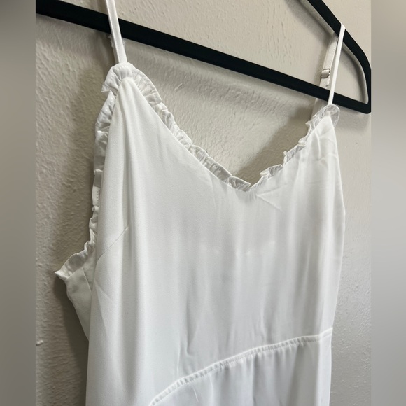 Revolve Superdown Charlee Frill Cami Dress In White Size Medium Smocked Bride - Picture 4 of 10